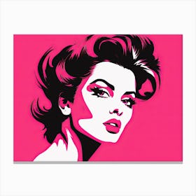 Pop Portrait Of A Woman Canvas Print