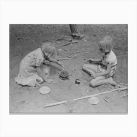 Untitled Photo, Possibly Related To The Whinery Children Playing, Pie Town, New Mexico By Russell Lee Canvas Print