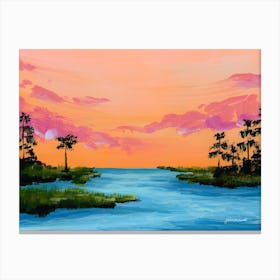 Florida Coastal Sunset Landscape Canvas Print