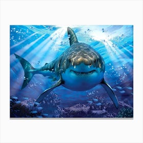 Great White Sharks Canvas Print