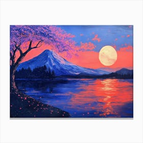 Moonlight Over Lake 2 Canvas Print