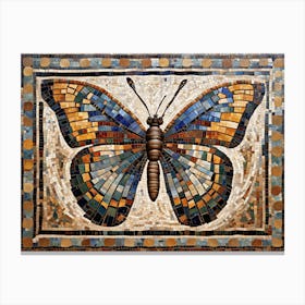 Roman Mosaic Butterfly I Canvas Print