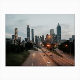 Atlanta Skyline at Sunset Canvas Print