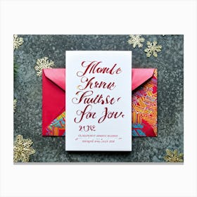 An Intricately Designed Thank You Card Detailed With Festive Typography Hues Of Vibrant Colors Dash (1) 2 Canvas Print