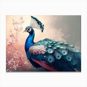 Peacock Abstract 5 Canvas Print