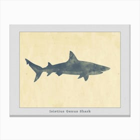 Isistius Genus Shark Silhouette 5 Poster Canvas Print