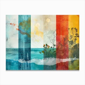 Multicoloured Scenery, Abstract Landscape Canvas Print