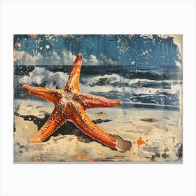 Starfish On The Beach 7 Canvas Print