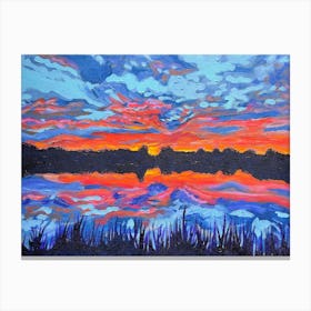Sunset At Widewaters Canvas Print