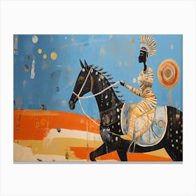 Egyptian Woman On Horseback Canvas Print