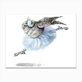 Owl Lake   White Owl Canvas Print