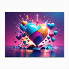 Colorful Heart Creative 34 Canvas Print