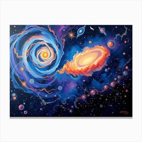 Flux Schnell A Majestic Bold Acrylic Painting Of A Cosmic Scen 3 1 Leinwandbild