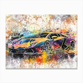 Abstract Of A Lamborghini Canvas Print