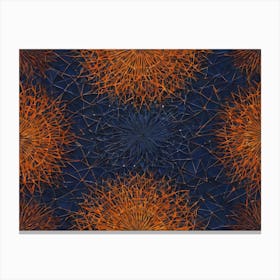 Orange And Blue Abstract Canvas Print