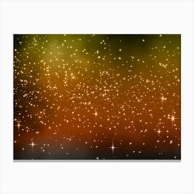 Orange Brown Tone Shining Star Background Canvas Print