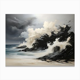 Waves Crashing Canvas Print