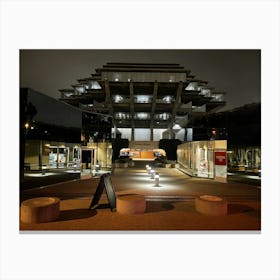 Harvard Library At Night Canvas Print