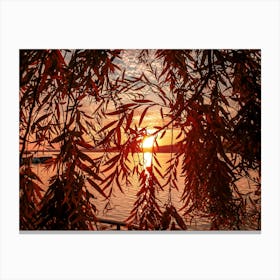 Sunset Over The Lake Canvas Print