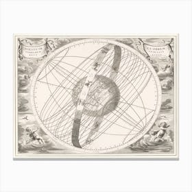 Hemelkaart Van De Baan Van De Zon Rond De Aarde, Volgens Ptolemaeus Canvas Print