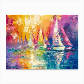 Sailboats On The Water 2 Canvas Print