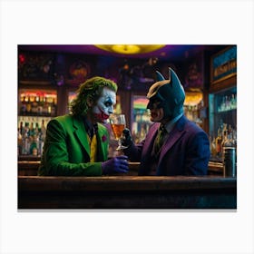Joker And Batman 3 Canvas Print