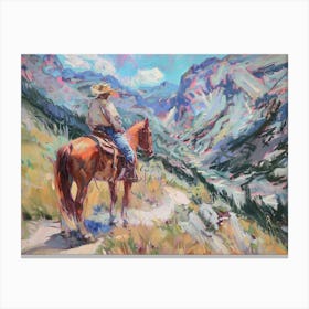 Cowboy In Sierra Nevada 3 Canvas Print