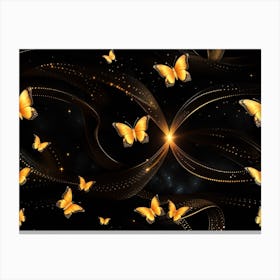 Golden Butterflies 20 Canvas Print