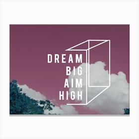 Dream Big Aim High Canvas Print
