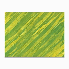 Abstract Green And Yellow Background Created With Diagonal Brushstrokes, Giving The Image A Textured And Dynamic Feel Canvas Print