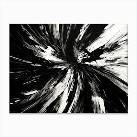 Energy Abstract Black And White 8 Canvas Print