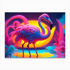 Pink Flamingo 2 Canvas Print