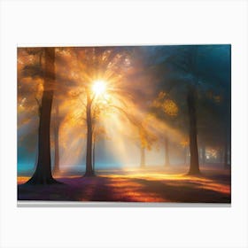 Sunrise In The Forest Canvas Print Canvas Print