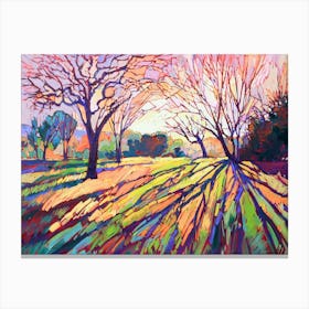 Sunset In The Park Canvas Print