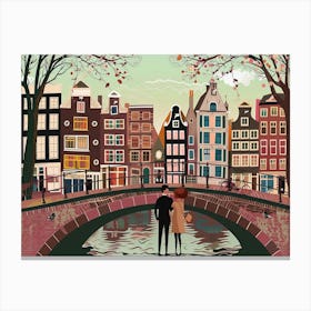 Couple in Amsterdam Canvas Print