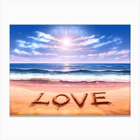 Love On The Beach 2 Canvas Print