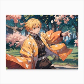 Demon Slayer Zenitsu Agatsuma (12) Canvas Print