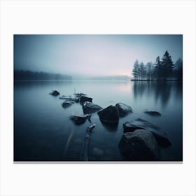 Foggy Lake Canvas Print