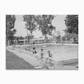 Swimming Pool At Athena, Oregon, This Pool Is Near The Fsa (Farm Security Administration) Migratory Labor Camp Canvas Print