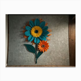 Paper Flower Wall Art Canvas Print