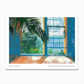 Key West From The Window Series Poster Painting 3 Canvas Print