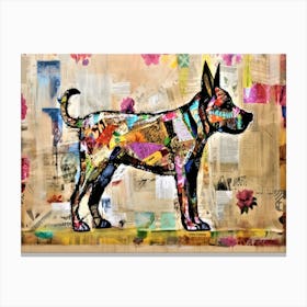 Happy Tail - Canine Dog Art Canvas Print