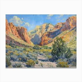 Western Landscapes Red Rock Canyon Nevada 4 Canvas Print