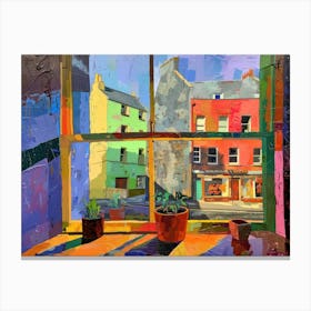 Galway From The Window View Painting 1 Canvas Print
