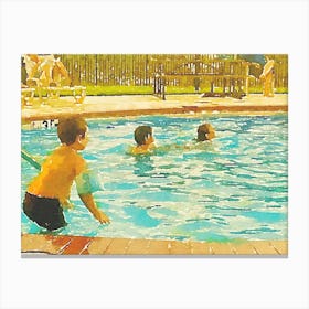 Kids In The Pool Canvas Print