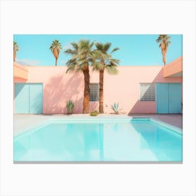 California Dreaming - Retro Pool Canvas Print