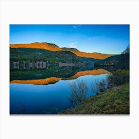 Sunset On A Lake Canvas Print