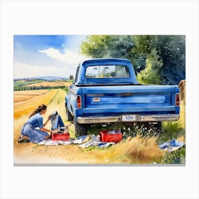 Truck Breakdown Canvas Print