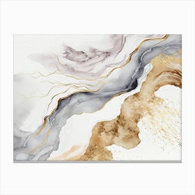 Elegant Natural White Gold Marble 2 Canvas Print