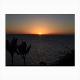 Sunset Over The Ocean 1 Canvas Print